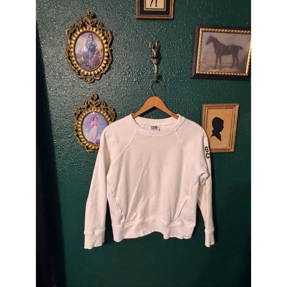 Gym And Coffee Crew Neck White Sz Small Made In Ireland